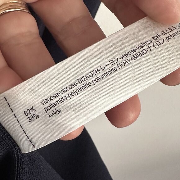 Zara Knit Cape Dress S Navy Blue‎ Party Trendy Sleeveless Classic Cocktail NEW - Picture 9 of 12